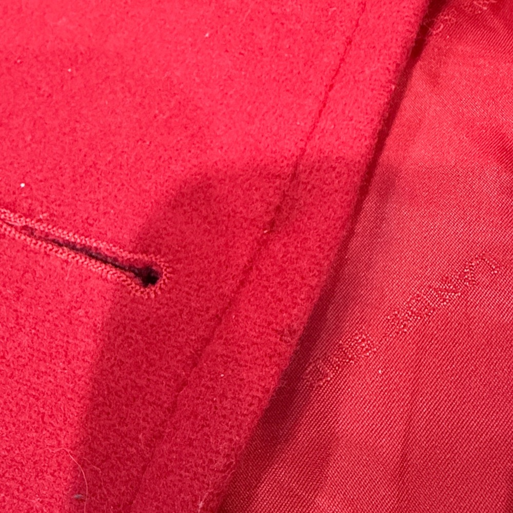 Lands' End red wool pea coat size 6 - Picture 11 of 11